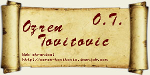 Ozren Tovitović vizit kartica